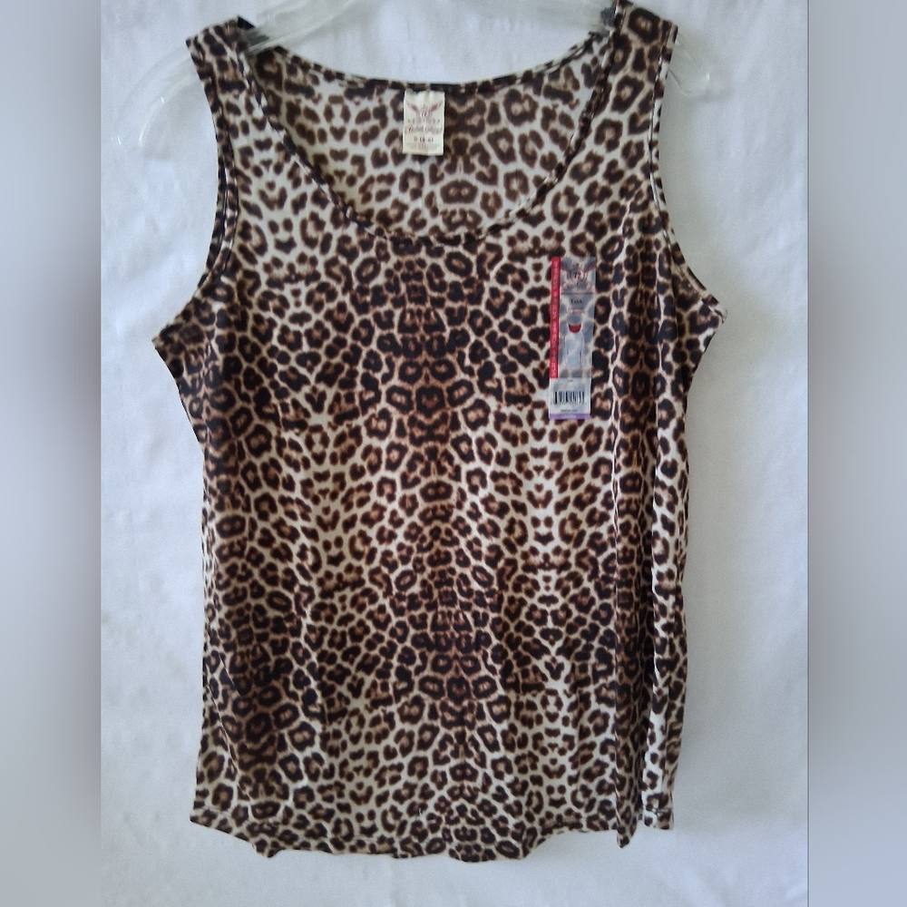 NWT Faded Glory Cheeta Print Tank Top